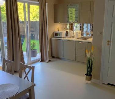 Ciechanow Apartamento | Deluxe Apartament kuchnia z tarasem i parkingiem na wyłączność