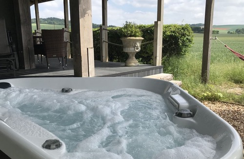 Ewelme Apartamento | Lodge-De Lujo-Baño con ducha-Ridgeway Lodge open plan