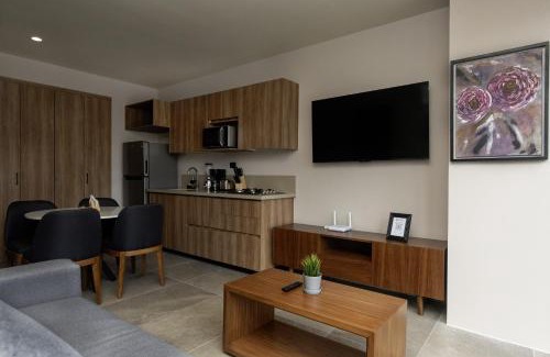 Zona Minerva Apartamento | Departamento con cama queen, alberca, gimnasio y coworking, a minutos de Expo Guadalajara
