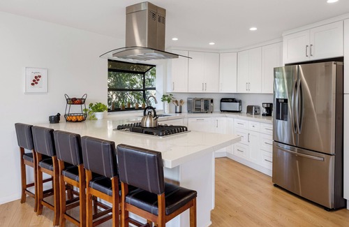Agoura Hills Casa | Designer Malibu Retreat w/ Private Pool, Dual Firepits, and A+ Panoramic Views