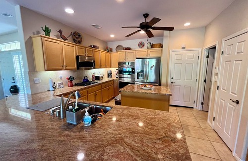 La Quinta Casa | Desirable 2BR, 2BA house with breathtaking views, putting green, and golf cart!