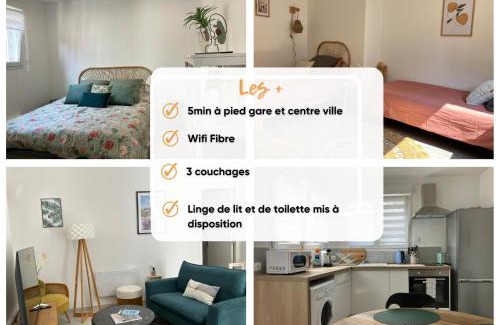 Sainte-Anne - Faubourg Noyon Apartamento | Dewailly, 2 chambres, 3 lits, élégant, 700m centre ville