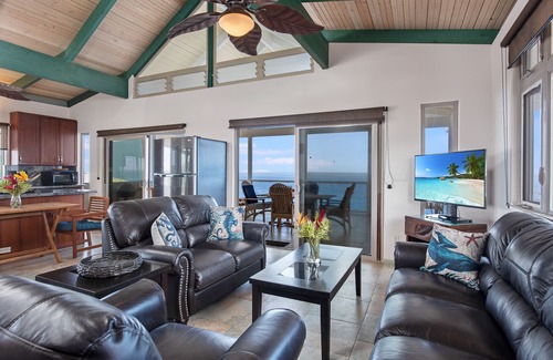 Captain Cook Casa | Frente al mar directo, hogar personalizado, diseño polinesio, ver WHALES-DOLPHINS, tomar el sol