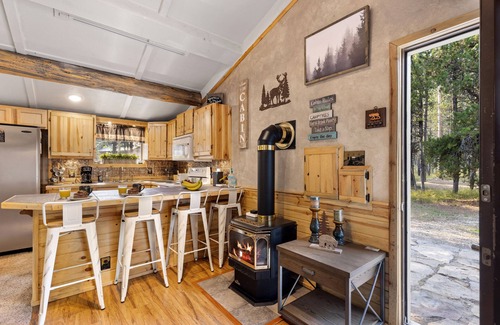 Island Park Cabina | *DISCOUNTED RATES* KABINO: Dogs OK Fire Pit Fireplace Loft w/ Low Ceiling High Chair WiFi