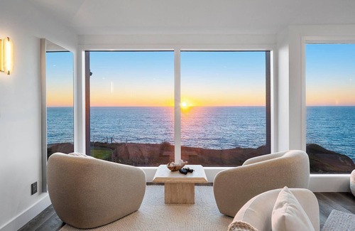 Montara Casa | Distinguished Oceanfront Point Estate with Iconic Beach + Mountain Vistas