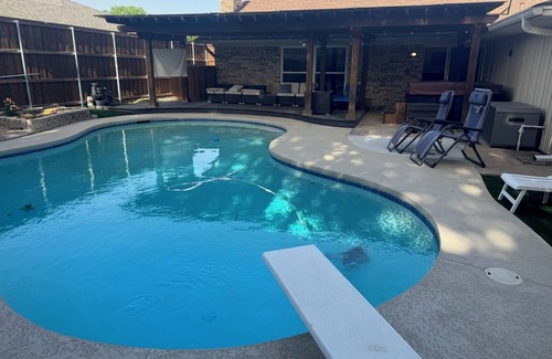 Lewisville Casa | Dive In! The Poolside Escape w/Hot Tub, Grill & Good Times Built In