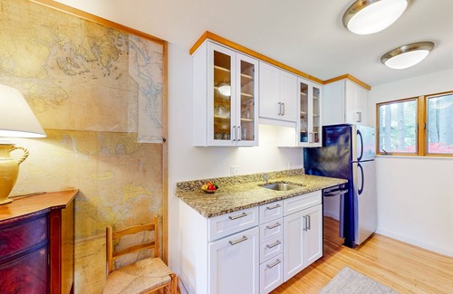Southwest Harbor Casa | Dog-friendly 3-story home with wood stove, deck, grill, ocean views, W/D, AC