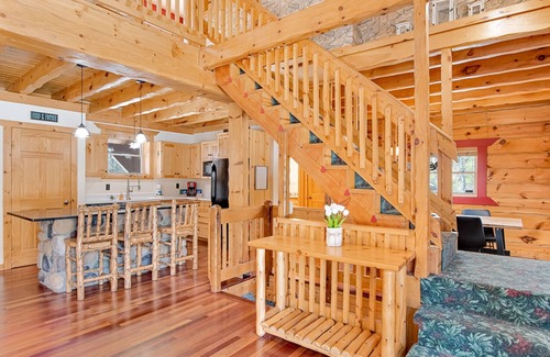 Arkdale Casa | Dog-friendly cabin on expansive land with a firepit, grill, game room, & W/D