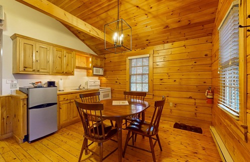 Northport Cabina | Dog-friendly cabin with wooded views, fireplace, AC near outdoor recreation