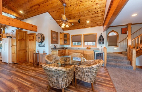 Mountainside Casa | Dog-Friendly Fun w/ Lake Views, Hot Tub & Sauna