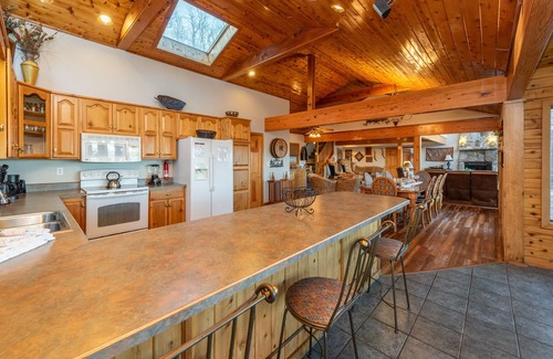 Mountainside Casa | Dog-Friendly Fun w/ Lake Views, Hot Tub & Sauna