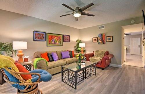 New Smyrna Beach Casa | Dog Friendly Home by Flagler Avenue! Fenced Yard and Garage! Walk to the Beach!