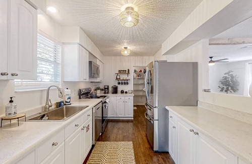 St. Augustine South Casa | Dog-friendly home with fenced yard, patio, grill, & park across the street