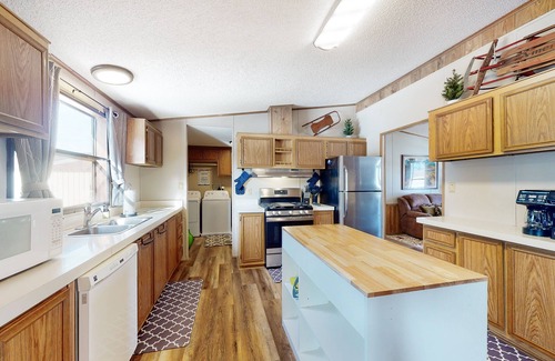 Alpine Village Casa | Dog-friendly home with mountain view, foosball, enclosed yard & W/D