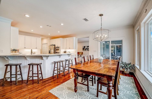 Riverplace Casa | Dog-friendly home with fenced yard, pool, office, piano, & W/D