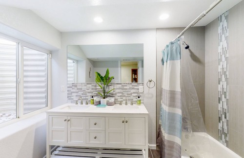 Fountain Casa | Dog-friendly home with hot tub, enclosed yard, fireplace, washer/dryer, & AC