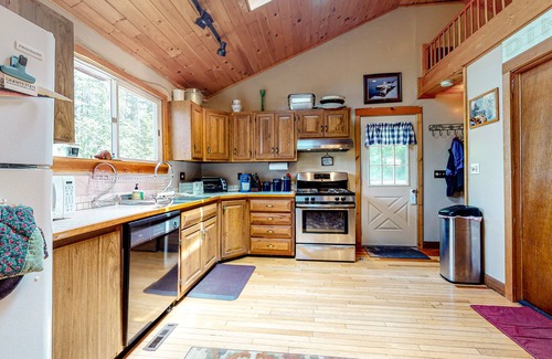 Sanbornville Cabina | Dog-friendly lakefront cabin with loft, gas grill, lake views, wood stove, porch