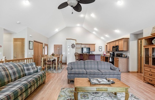 Necedah Casa | Dog-friendly riverfront retreat with huge yard, deck, grill, firepit, & kayaks