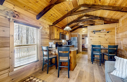 Franklin Casa | Dog-friendly rustic home with private hot tub, mtn views, wraparound deck, W/D