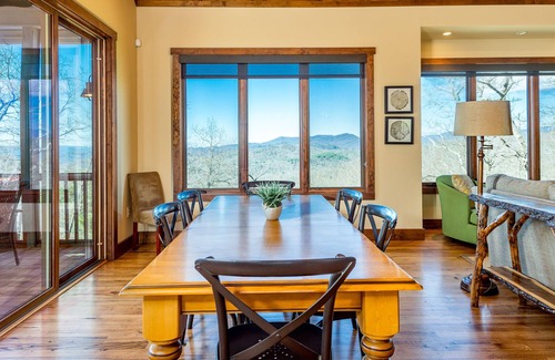 Pisgah Forest Casa | Dog-friendly Sutton Knob home with spectacular Pisgah views & screened-in porch
