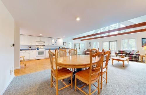 Birchview by the Saco Casa | Dog-friendly, waterfront home on the Saco River with private hot tub & fireplace