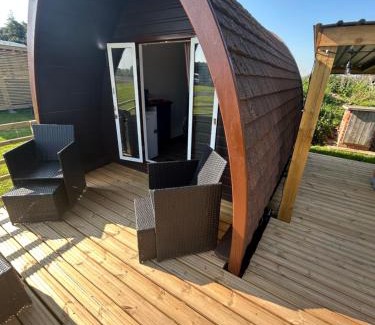 Rhyl Otro | Dolafon luxury glamping pod 1 with hot tub