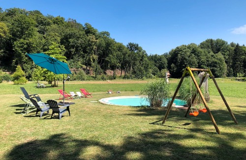 Rollainville Villa | Domaine de L'Etanche: piscina privada, terraza privada y Wi-Fi