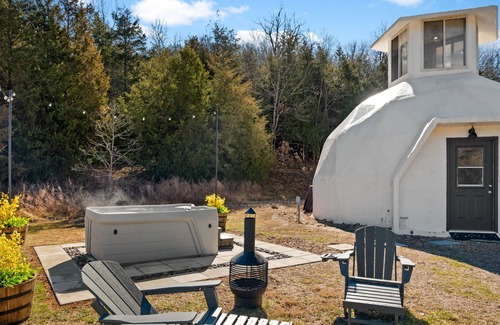 Harrison Casa | Dome House on Bear Creek - Hot Tub - 20 acres of Bear Creek Frontage - Secluded