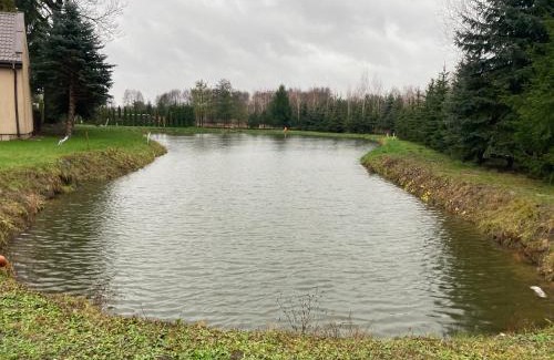 gmina Jaktorow Apartamento | Domek drewniany nad stawem