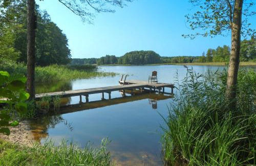 gmina Bierzwnik Cabina | Domek nad Jeziorem Okrągłe plaża, pomosty wędkarskie, kajaki, jacuzzi, sauna