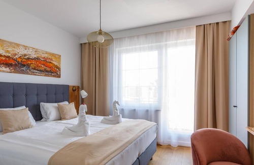 Morbisch am See Cabaña | Doppelzimmer mit Boxspringbett - Pension Laubenhof