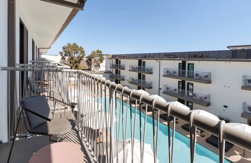 Inglewood Casa | Double Full Terrace Room w/Pool View, The Lüm Hotel, Adjacent to SoFi Stadium