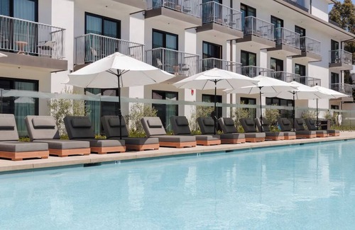 Inglewood Casa | Double Full Terrace Room w/Pool View, The Lüm Hotel, Adjacent to SoFi Stadium