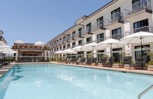 Inglewood Casa | Double Full Terrace Room w/Pool View, The Lüm Hotel, Adjacent to SoFi Stadium