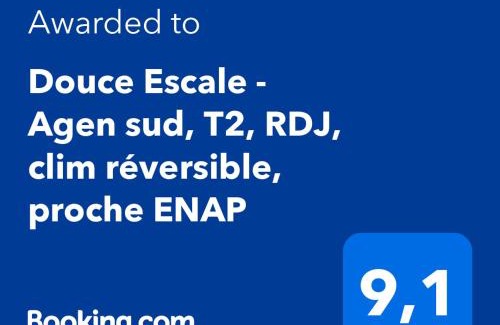 Agen Apartamento | Douce Escale - Agen sud, T2, RDJ, clim réversible, proche ENAP