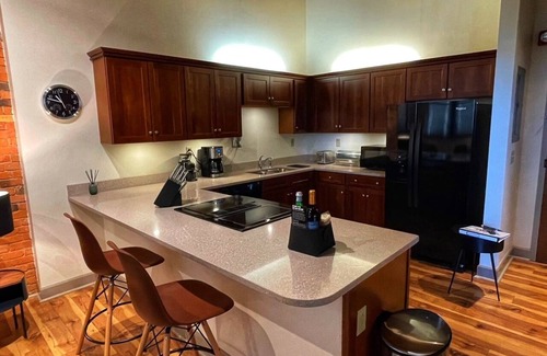 Downtown Rochester Apartamento | Downtown Industrial 1-Bedroom Post and Beam Loft Near Redwings Baseball Stadium