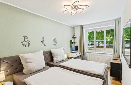 Mickten Apartamento | DresdenStay Nähe Elbepark 2 Schlafzimmer Kamin PS4