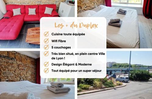 Boucle - Gros Caillou Apartamento | Duplex pour 5 pers, à 2 pas de l'Opéra de Lyon