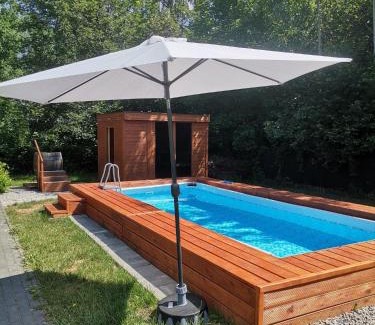 gmina Pokrzywnica Casa | Dziki zakątek Piskornia dom z sauną