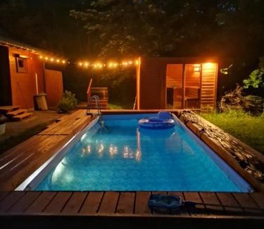 gmina Pokrzywnica Casa | Dziki zakątek Piskornia dom z sauną