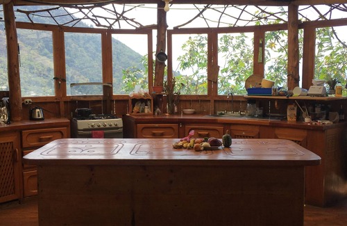San Marcos La Laguna Cabina | Earthship Cabin Starboard Side w Epic Lake View