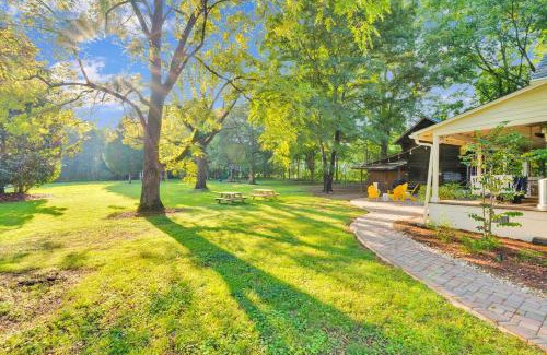 Huntersville Casa | Eclectic 1906 Farmhouse Hot Tub, Hammocks, & Charm
