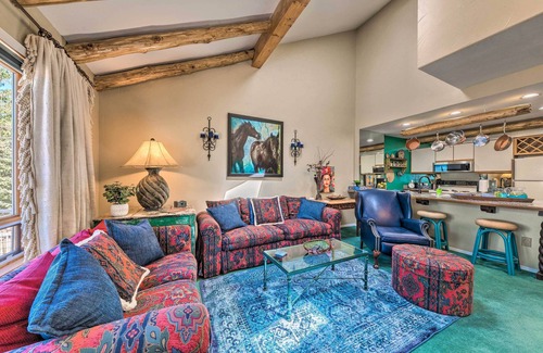 Cloudcroft Casa | Eclectic Home w/ Deck: 4 Miles to Ski Cloudcroft!
