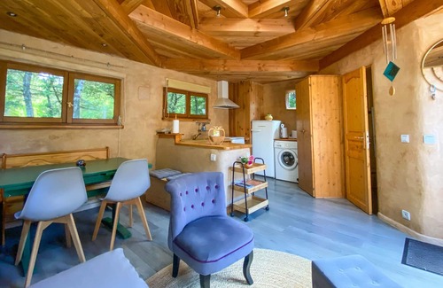 Labastide-de-Virac Cabaña | Casa ecológica "los 3 cómplices" piscina climatizada 4/6 pers 8 min vallon pont d'ar