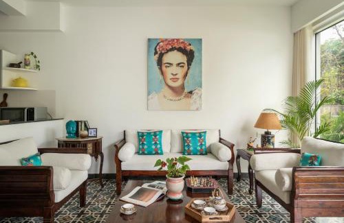 Assagao Apartamento | El Rocio Estate 2bhk in Assagao with Common pool, Free Parking,8 min away from Vagator