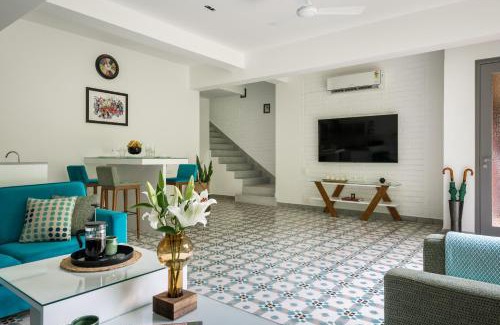 Assagao Apartamento | El Rocio Estate 2bhk in Assagao with Common pool, Free Parking,8 min away from Vagator