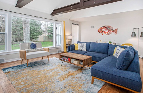 Shorewood-Tower Hills-Harbert Casa | Elegant 2-story home with heated pool, hot tub, deck, large lawn, & pool house