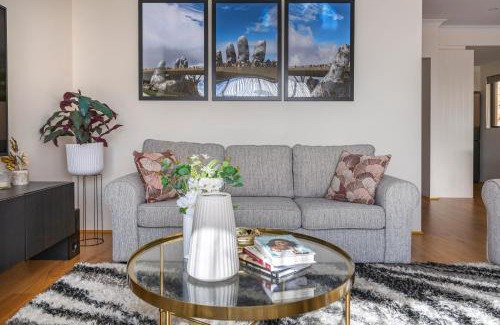 Coolbellup Casa | Elegant Hampton-Style Retreat , Tranquil Private Bedroom with Shared Bathroom