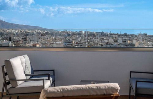 Moschato-Tavros Condominio | Elite Penthouse with Pool and Skyline View