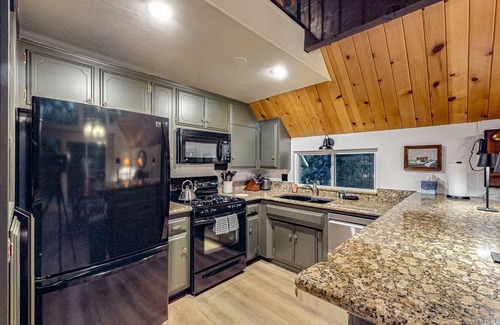 Crestline Casa | Enchanting lake retreat with fireplace, games, & great deck views - dog-friendly